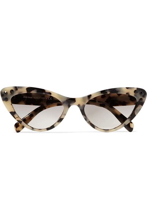 Miu Miu 55MM Tortoise Cat Eye Sunglasses .